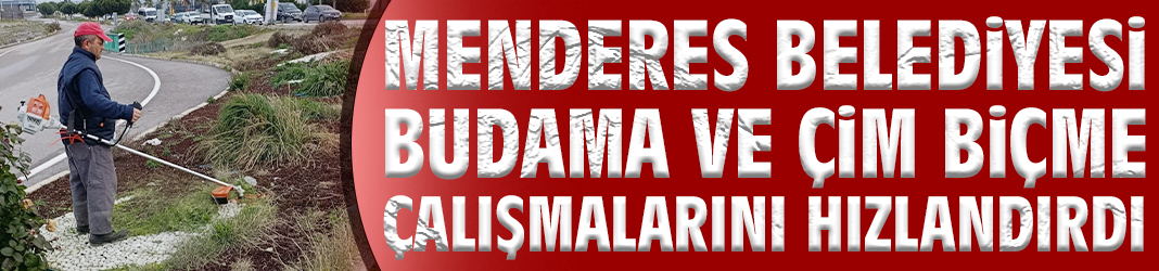Menderes Belediyesi budama ve çim biçme çalışmalarını hızlandırdı