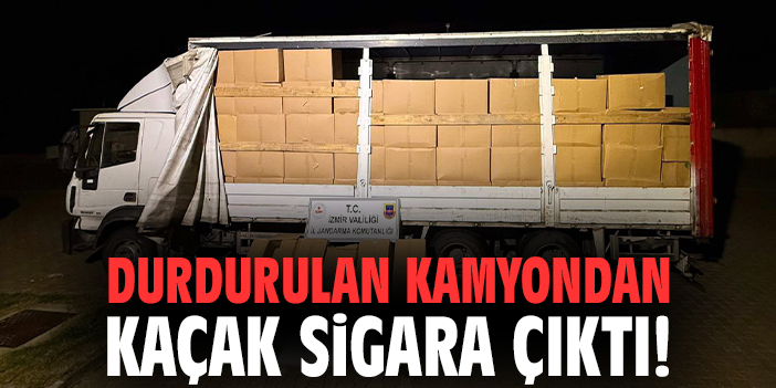 Durdurulan kamyondan kaçak sigara çıktı!