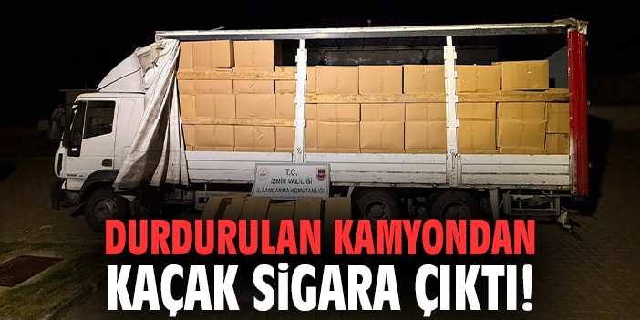Durdurulan kamyondan kaçak sigara çıktı!