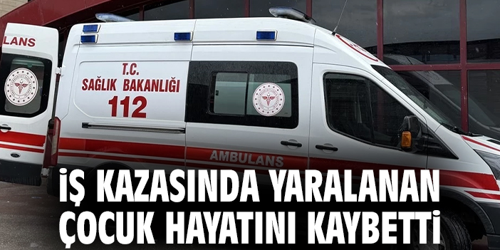 İş kazasında yaralanan çocuk hayatını kaybetti