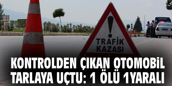 Kontrolden çıkan otomobil tarlaya uçtu: 1 ölü 1 yaralı