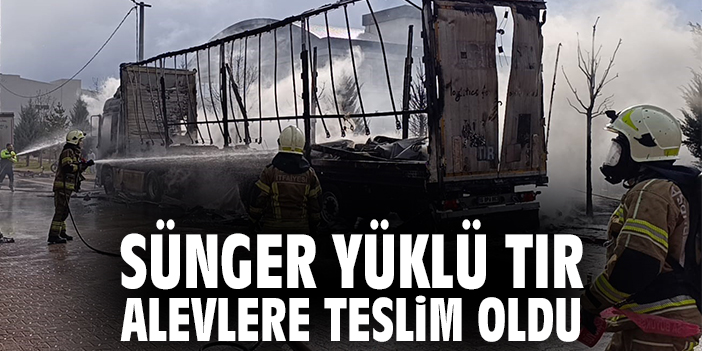 Sünger Yüklü Tır Alevlere Teslim Oldu