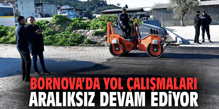 Bornova’da Yol Çalışmaları Sürüyor