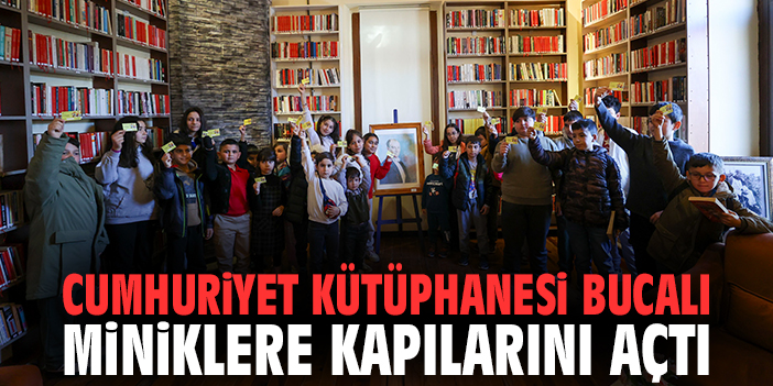 Cumhuriyet Kütüphanesi Bucalı miniklere kapılarını açtı