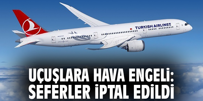 Uçuşlara hava engeli: Seferler iptal edildi