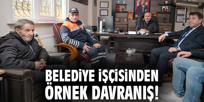 Belediye işçisinden örnek davranış!