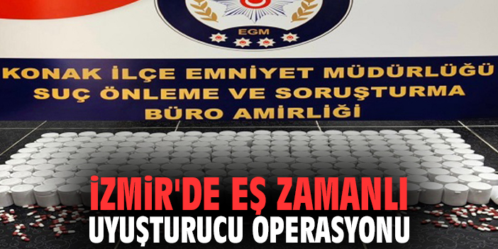 İzmir'de Eş Zamanlı Uyuşturucu Operasyonu