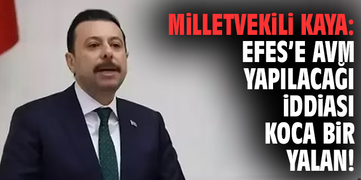 Milletvekili Kaya: Efes’e AVM yapılacağı iddiası koca bir yalan