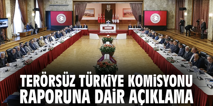 Terörsüz Türkiye Komisyonu raporuna dair açıklama