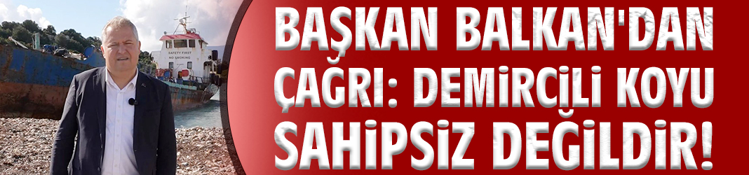 Başkan Balkan'dan çağrı: Demircili Koyu sahipsiz değildir!