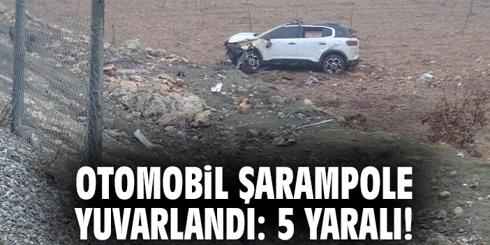 Otomobil şarampole yuvarlandı: 5 yaralı!