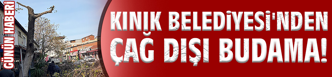 Kınık Belediyesi'nden çağ dışı budama!
