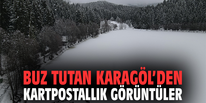 Buz Tutan Karagöl’den Kartpostallık Görüntüler