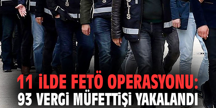 11 ilde FETÖ operasyonu: 93 vergi müfettişi yakalandı