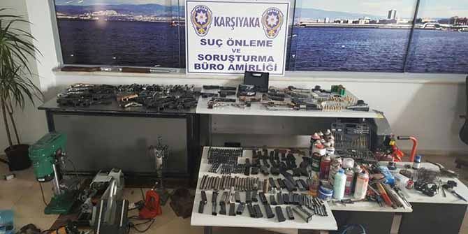 İzmir'de Evine silah fabrikası kurdu!