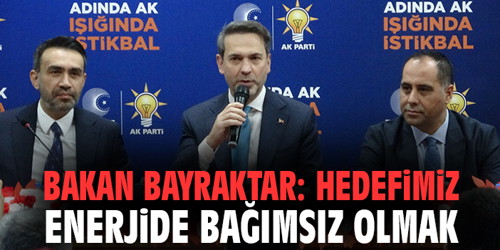Bakan Bayraktar: Hedefimiz enerjide bağımsız olmak