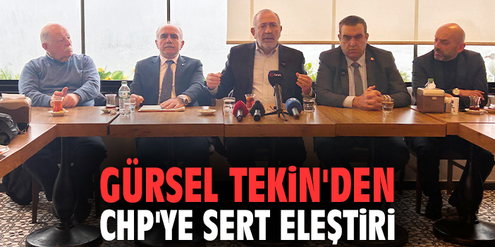 Gürsel Tekin'den CHP'ye sert eleştiri