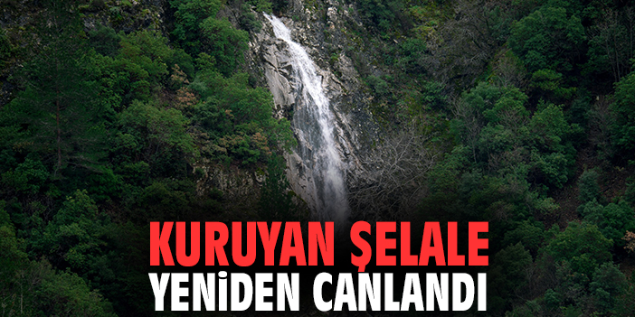 Kuruyan şelale yeniden canlandı