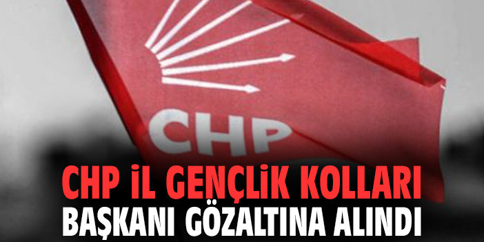 CHP İl Gençlik Kolları Başkanı gözaltına alındı