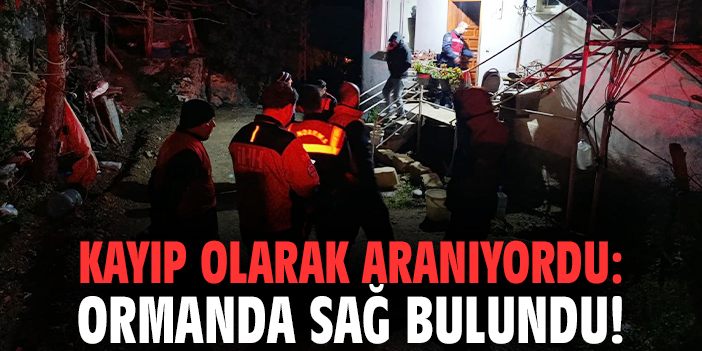 Kayıp olarak aranıyordu: Ormanda sağ bulundu!
