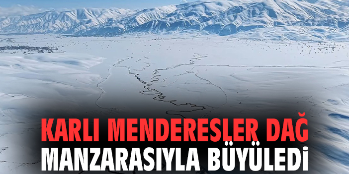 Karlı Menderesler Dağ Manzarasıyla Büyüledi