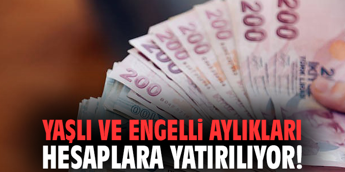 Yaşlı ve engelli aylıkları hesaplara yatırılıyor!