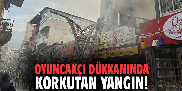 Oyuncakçı dükkanında korkutan yangın