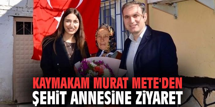 Kaymakam Murat Mete'den şehit annesine ziyaret