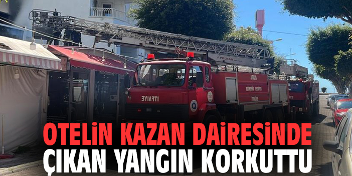Otelin kazan dairesinde çıkan yangın korkuttu