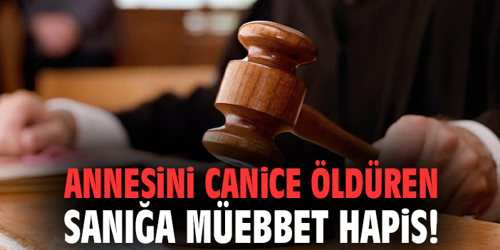 Annesini canice öldüren sanığa müebbet hapis!