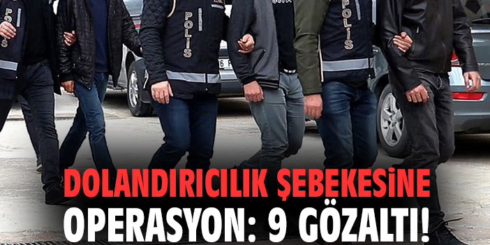 Dolandırıcılık şebekesine operasyon: 9 gözaltı!