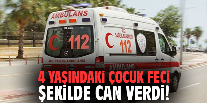 4 yaşındaki çocuk feci şekilde can verdi!