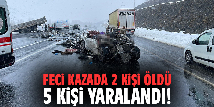 Feci kazada 2 kişi öldü 5 kişi yaralandı!