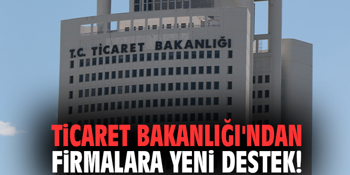 Ticaret Bakanlığı'ndan firmalara yeni destek!