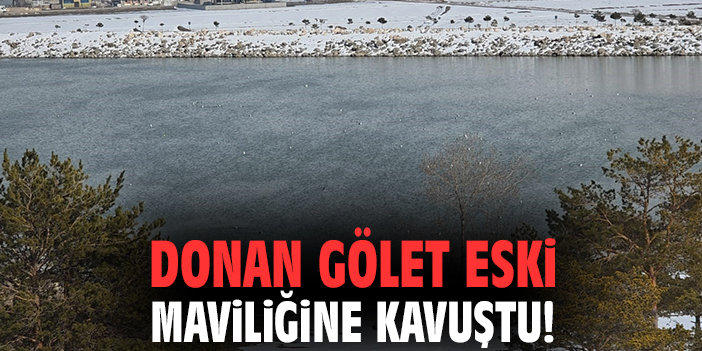 Donan gölet eski maviliğine kavuştu!