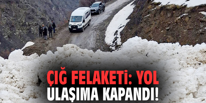 Çığ felaketi: Yol ulaşıma kapandı!
