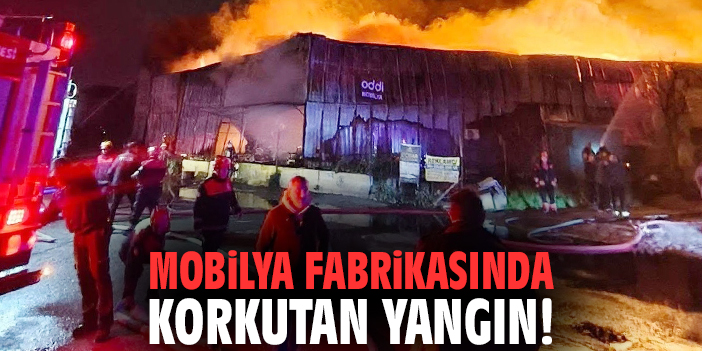 İzmir'de mobilya fabrikasında korkutan yangın!