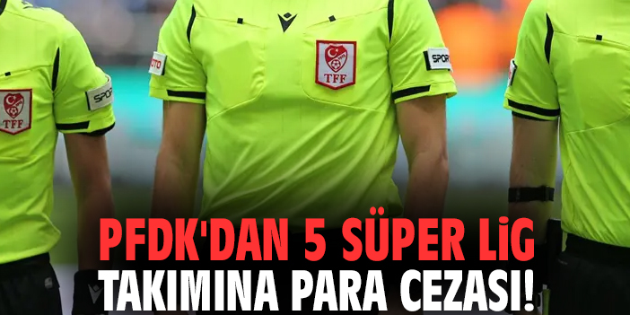 PFDK'dan 5 Süper Lig takımına para cezası!