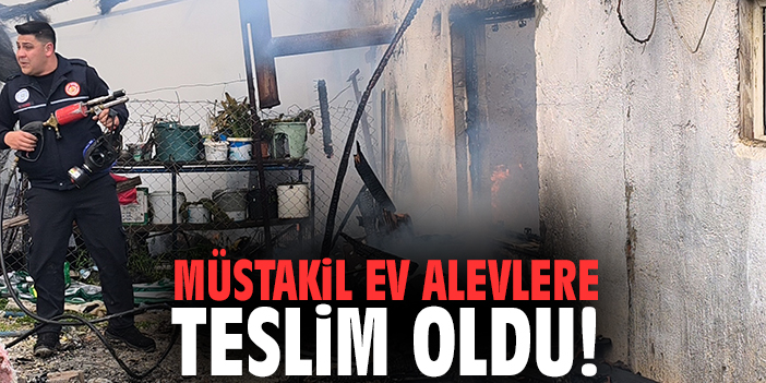 Müstakil ev alevlere teslim oldu!