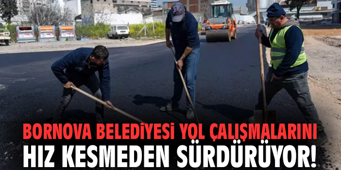Bornova Belediyesi yol çalışmalarını hız kesmeden sürdürüyor!