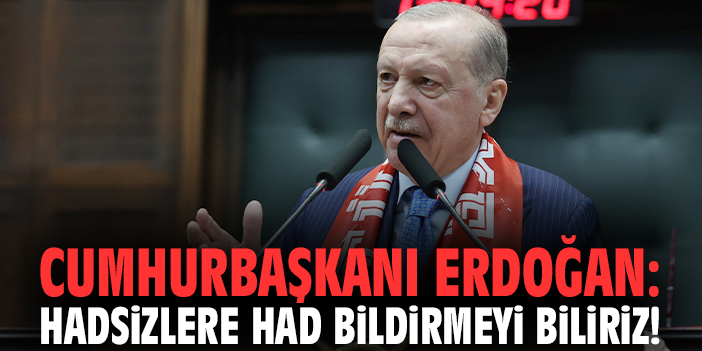 Cumhurbaşkanı Erdoğan: Hadsizlere had bildirmeyi biliriz!