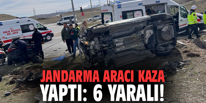 Jandarma aracı kaza yaptı: 6 yaralı!