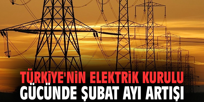 Türkiye'nin elektrik kurulu gücünde şubat ayı artışı