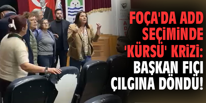 Foça'da ADD seçiminde 'kürsü' krizi: Başkan Fıçı çılgına döndü!