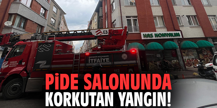 Pide salonunda korkutan yangın!