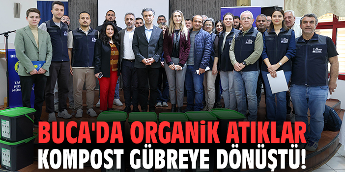Buca'da organik atıklar kompost gübreye dönüştü!