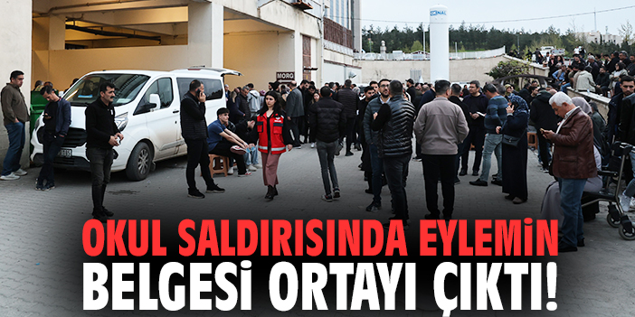 Okul saldırısında eylemin belgesi ortayı çıktı!