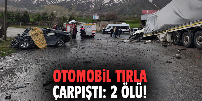 Otomobil tırla çarpıştı: 2 ölü!