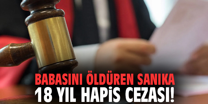Babasını öldüren sanıka 18 yıl hapis cezası!