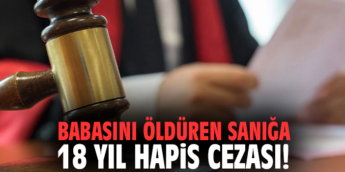 Babasını öldüren sanığa 18 yıl hapis cezası!